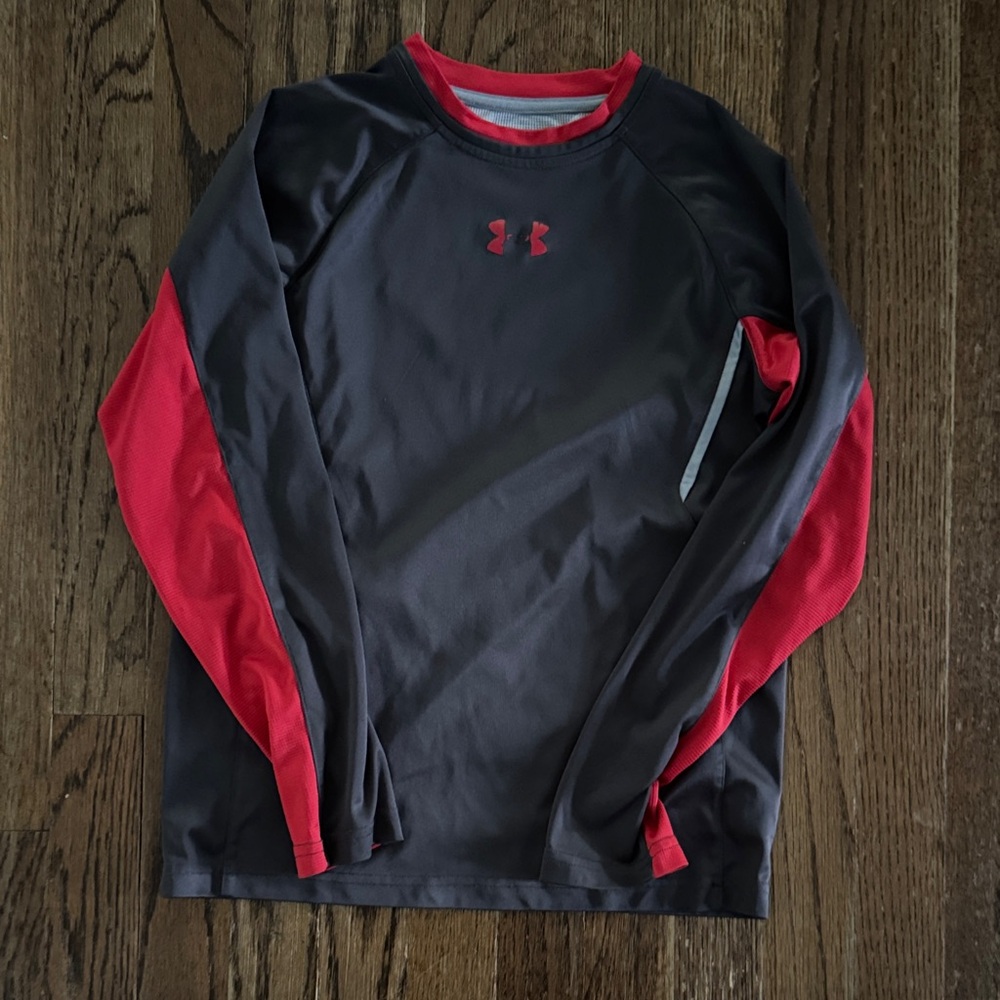 Under Armour Kids Long Sleeve Tee - Black and Red